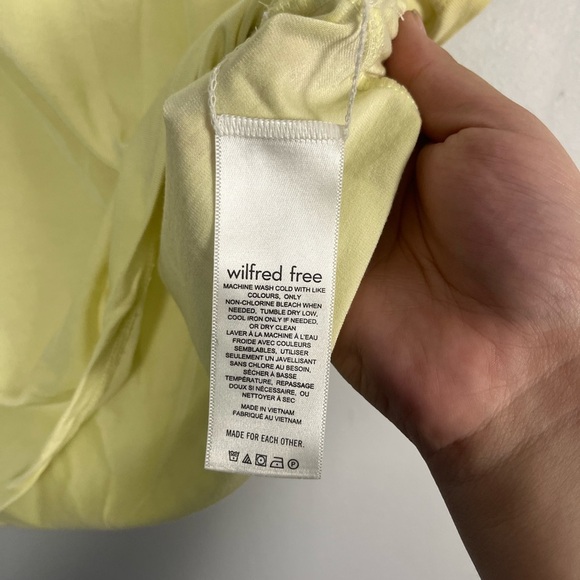 Wilfred green Yellow Women's Crop Top Short sleeve Size large - Picture 4 of 7